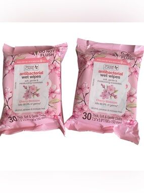 Personal Care Cherry Blossom Antibacterial Wet Wipes (30 ct)